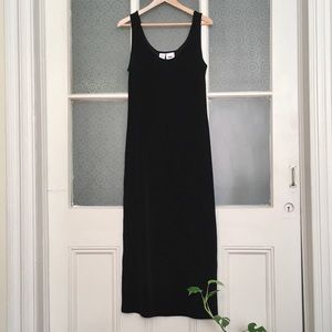 90s DKNY Black Velvet Maxi Dress